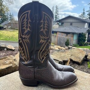 Tony Lama Brown Caribou Cowboy Boots